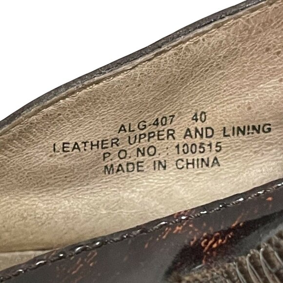 Alegria Womens Leather Slip-On Clogs Size 40 Animal Print Patent Leather - Picture 4 of 6